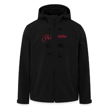 princesse et Alsacienne - Veste softshell homme en polyester recyclé Stanley/Stella - noir - Devant - AI Model Male 185 light (185cm)