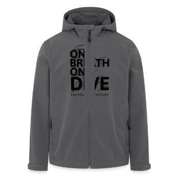 One Breath One Dive Freediving - Recycelte Männer Softshell-Jacke von Stanley/Stella - Schwarz - Vorne - AI Model Male 185 light (185cm)