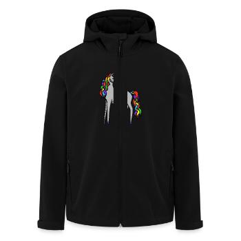 Licorne - Veste softshell homme en polyester recyclé Stanley/Stella - noir - Devant - AI Model Male 185 light (185cm)