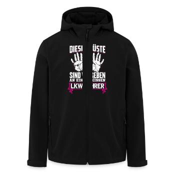 LKW-FAHRER - Brüste - Recycelte Männer Softshell-Jacke von Stanley/Stella - Schwarz - Vorne - AI Model Male 185 light (185cm)