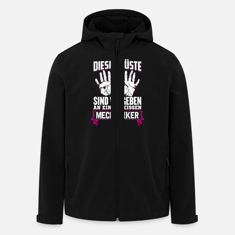 MECHANIKER - Brüste - Recycelte Männer Softshell-Jacke von Stanley/Stella - Schwarz