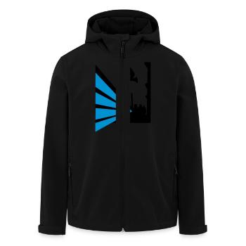 Parkour - Veste softshell homme en polyester recyclé Stanley/Stella - noir - Devant - AI Model Male 185 light (185cm)