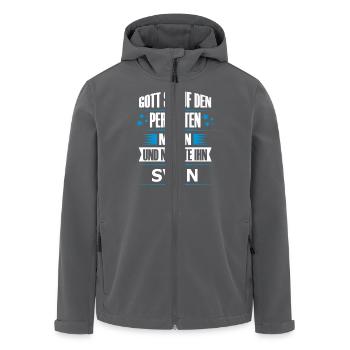 SVEN - Recycelte Männer Softshell-Jacke von Stanley/Stella - Schwarz - Vorne - AI Model Male 185 light (185cm)