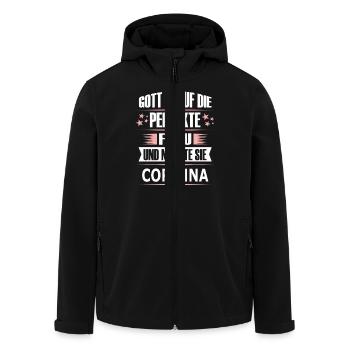 CORINNA - Recycelte Männer Softshell-Jacke von Stanley/Stella - Schwarz - Vorne - AI Model Male 185 light (185cm)