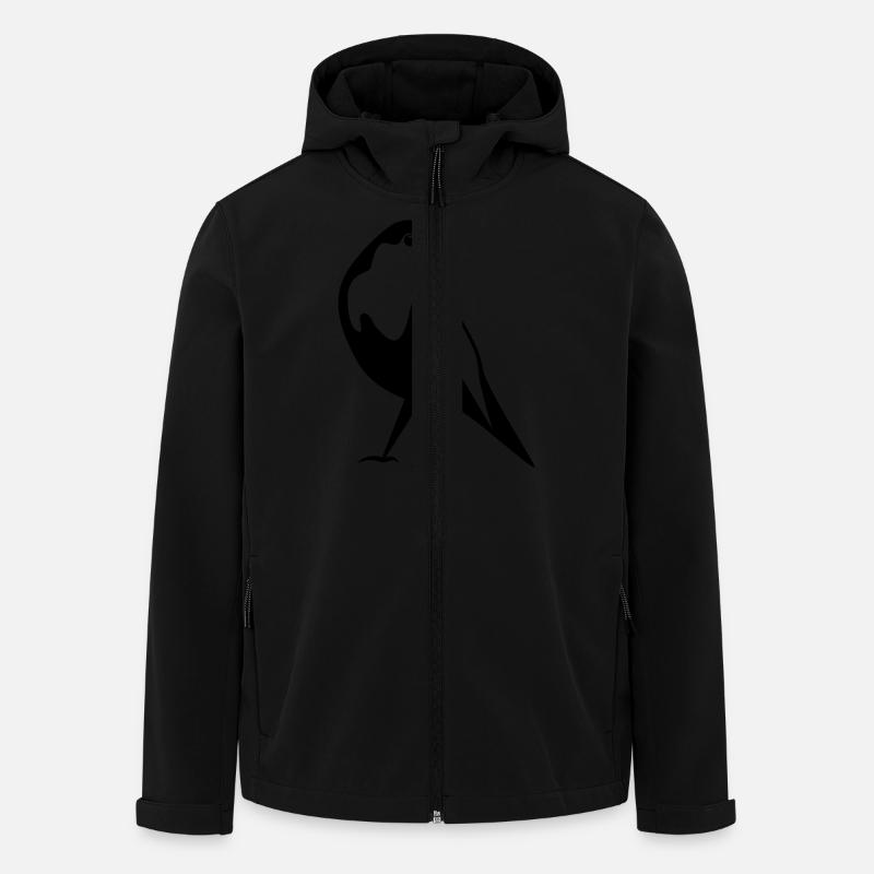 Vogel - Recycelte Männer Softshell-Jacke von Stanley/Stella - Schwarz