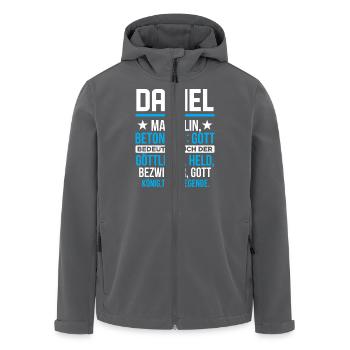DANIEL - Titan - Recycelte Männer Softshell-Jacke von Stanley/Stella - Anthrazit - Vorne - AI Model Male 185 light (185cm)