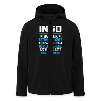 INGO - Titan - Recycelte Männer Softshell-Jacke von Stanley/Stella - Schwarz - Vorne - AI Model Male 185 light (185cm)