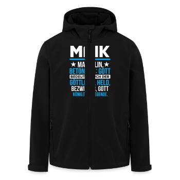 MAIK - Titan - Recycelte Männer Softshell-Jacke von Stanley/Stella - Schwarz - Vorne - AI Model Male 185 light (185cm)