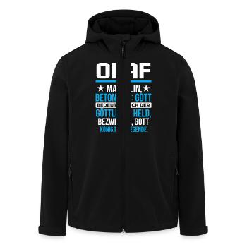 OLAF - Titan - Recycelte Männer Softshell-Jacke von Stanley/Stella - Schwarz - Vorne - AI Model Male 185 light (185cm)