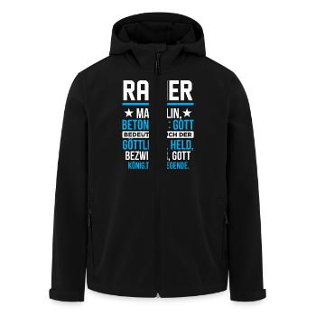RAINER - Titan - Recycelte Männer Softshell-Jacke von Stanley/Stella - Schwarz - Vorne - AI Model Male 185 light (185cm)