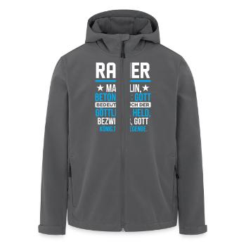 RAINER - Titan - Recycelte Männer Softshell-Jacke von Stanley/Stella - Anthrazit - Vorne - AI Model Male 185 light (185cm)
