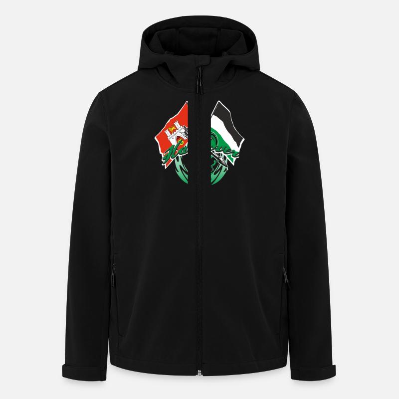 Show the flag - Hannover - Men’s Recycled Softshell Jacket by Stanley/Stella - black