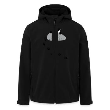 smaller frechdachs badger cheeky track animal paw - Men’s Recycled Softshell Jacket by Stanley/Stella - black - Front - AI Model Male 185 light (185cm)