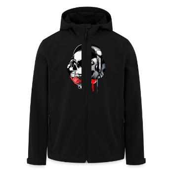color skull music by dk - Men’s Recycled Softshell Jacket by Stanley/Stella - black - Front - AI Model Male 185 light (185cm)