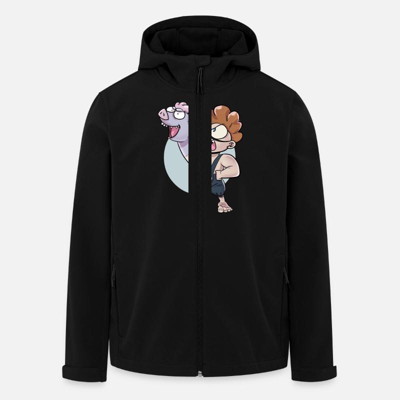 Pig-Hand - Recycelte Männer Softshell-Jacke von Stanley/Stella - Schwarz