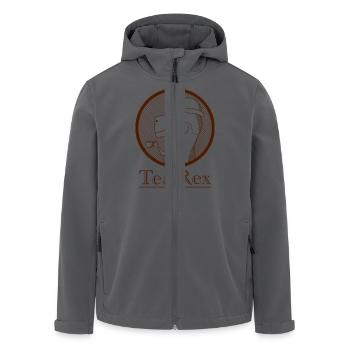 Tea Rex - Men’s Recycled Softshell Jacket by Stanley/Stella - black - Front - AI Model Male 185 light (185cm)