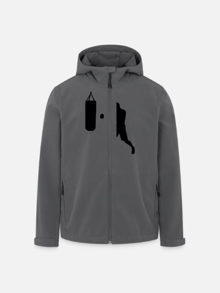 Boxe - Veste softshell homme en polyester recyclé Stanley/Stella - noir