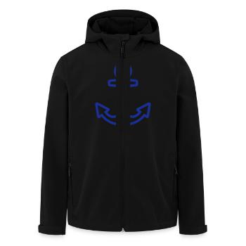 Anchor - Men’s Recycled Softshell Jacket by Stanley/Stella - black - Front - AI Model Male 185 light (185cm)