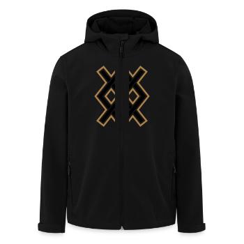 Gungnir, lance d'Odin, rune Gar, viking, magie - Veste softshell homme en polyester recyclé Stanley/Stella - noir - Devant - AI Model Male 185 light (185cm)