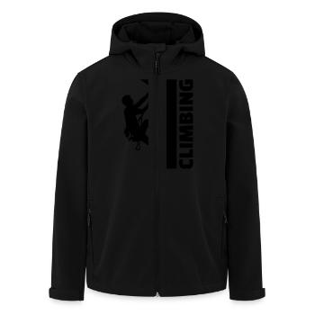 Klettern - Recycelte Männer Softshell-Jacke von Stanley/Stella - Schwarz - Vorne - AI Model Male 185 light (185cm)