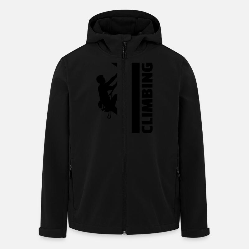 Klettern - Recycelte Männer Softshell-Jacke von Stanley/Stella - Schwarz