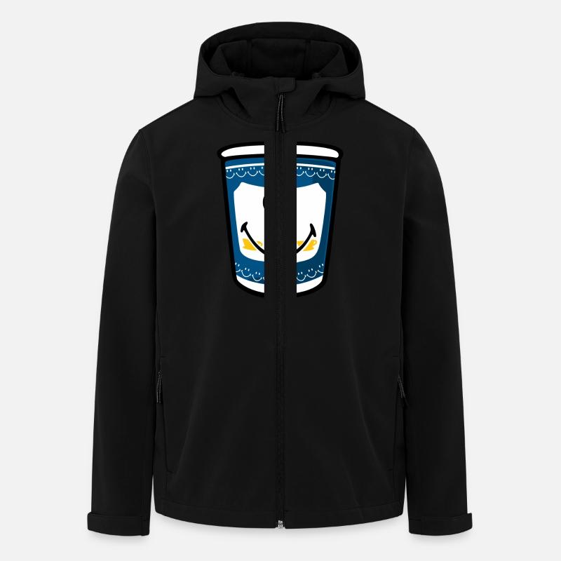 Smiley Coffe Take Away NY - Veste softshell homme en polyester recyclé Stanley/Stella - noir