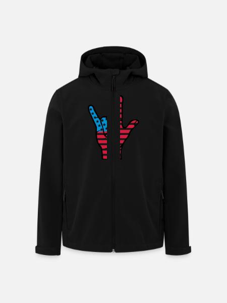 hand_usa - Veste softshell homme en polyester recyclé Stanley/Stella - noir