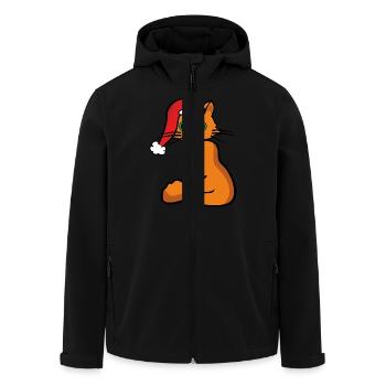 Cute christmas kitten, cat - Men’s Recycled Softshell Jacket by Stanley/Stella - black - Front - AI Model Male 185 light (185cm)
