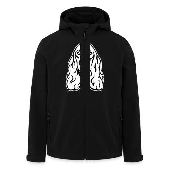 Cocker Spaniel - Recycelte Männer Softshell-Jacke von Stanley/Stella - Schwarz - Vorne - AI Model Male 185 light (185cm)