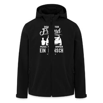 Auto - Impreza Bester Freund - Recycelte Männer Softshell-Jacke von Stanley/Stella - Schwarz - Vorne - AI Model Male 185 light (185cm)