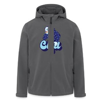 Chill Cool Fun Snowman Winter Snow Christmas Gift - Men’s Recycled Softshell Jacket by Stanley/Stella - black - Front - AI Model Male 185 light (185cm)