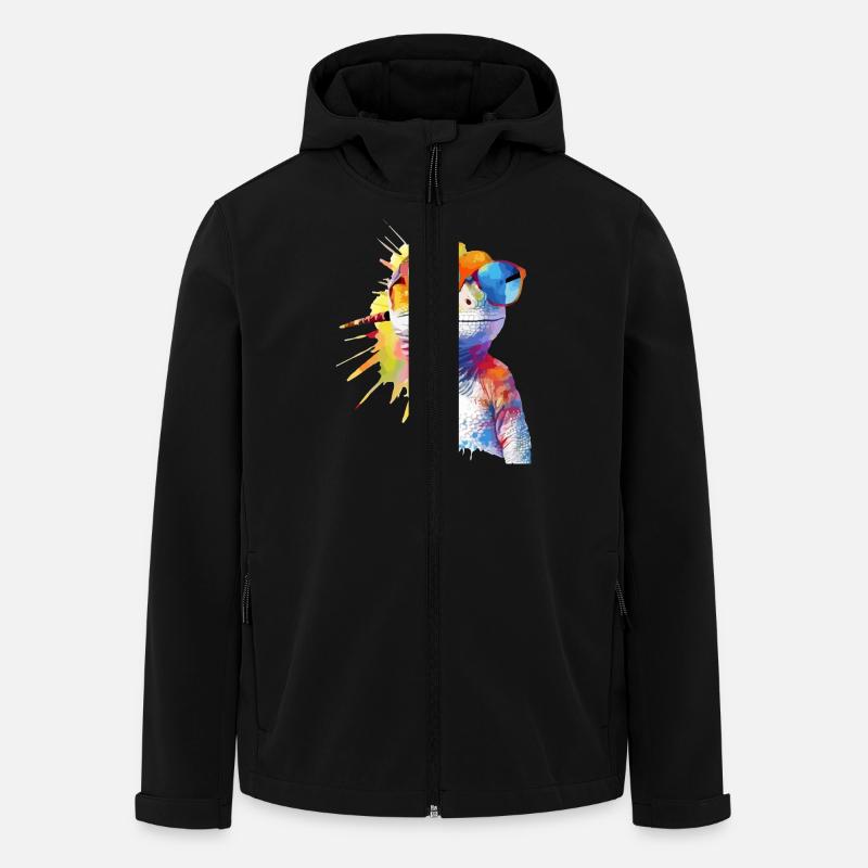 Pik the lizard - Men’s Recycled Softshell Jacket by Stanley/Stella - black