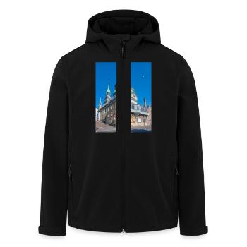 Chapelle Notre-Dame de Bon Secours, Montréal, Québec - Veste softshell homme en polyester recyclé Stanley/Stella - noir - Devant - AI Model Male 185 light (185cm)