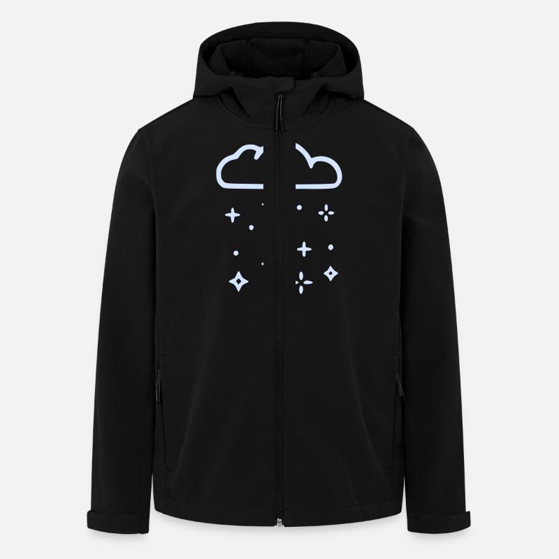 Glitzerwolke Regenwolke - Recycelte Männer Softshell-Jacke von Stanley/Stella - Schwarz