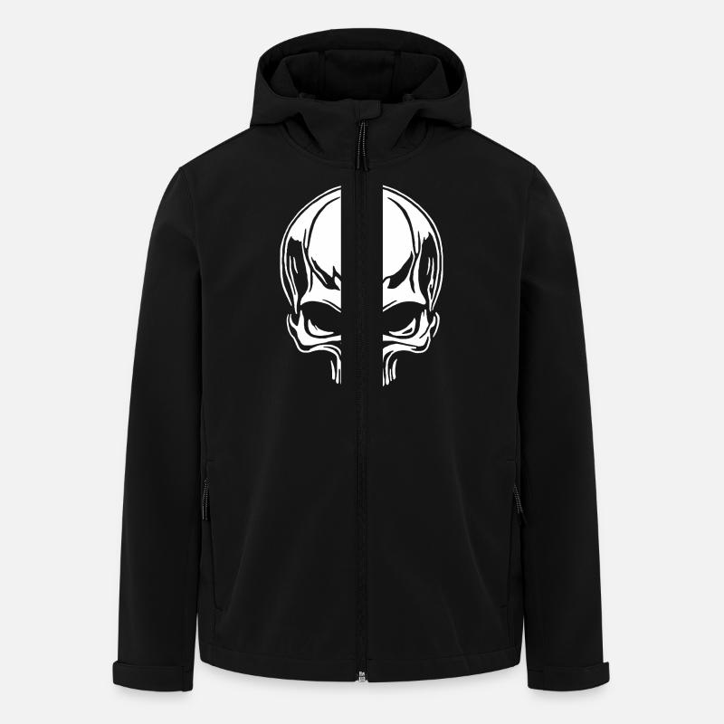 Rebell Totenkopf - Recycelte Männer Softshell-Jacke von Stanley/Stella - Schwarz
