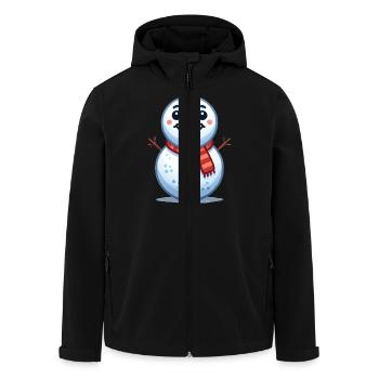 Bonhomme de neige Schneemann - Veste softshell homme en polyester recyclé Stanley/Stella - noir - Devant - AI Model Male 185 light (185cm)