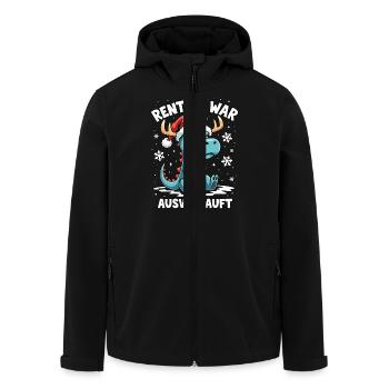 Dino Rentier war ausverkauft - Recycelte Männer Softshell-Jacke von Stanley/Stella - Schwarz - Vorne - AI Model Male 185 light (185cm)