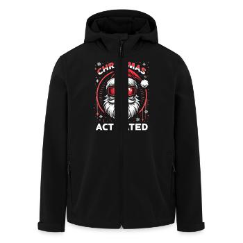 Christmas Mode Activated - Men’s Recycled Softshell Jacket by Stanley/Stella - black - Front - AI Model Male 185 light (185cm)