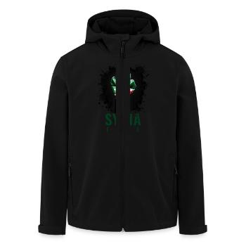 Free Syria Freies Syrien Hand Frauen - Recycelte Männer Softshell-Jacke von Stanley/Stella - Schwarz - Vorne - AI Model Male 185 light (185cm)