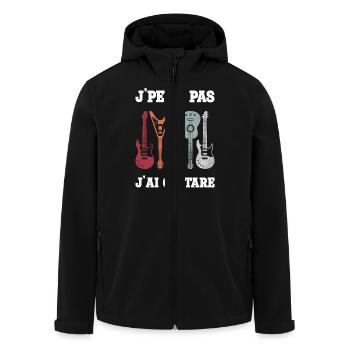 J peux pas J ai guitare 1 - Veste softshell homme en polyester recyclé Stanley/Stella - noir - Devant - AI Model Male 185 light (185cm)