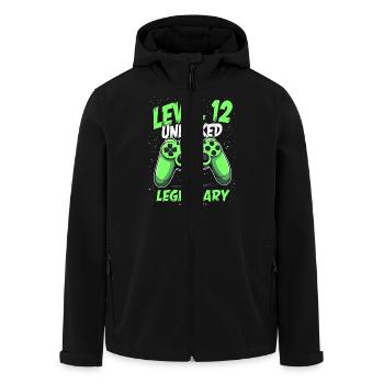 Level 12 Geburtstag Junge Gamer 12er Geburtstag - Recycelte Männer Softshell-Jacke von Stanley/Stella - Schwarz - Vorne - AI Model Male 185 light (185cm)