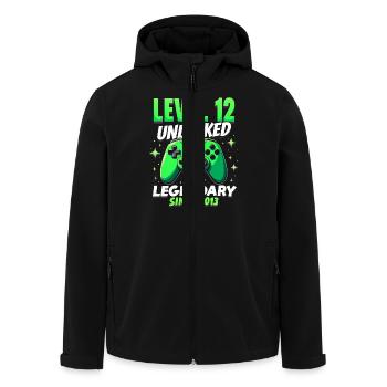 Level 12 Geburtstag Junge Gamer Lustig 2013 - Recycelte Männer Softshell-Jacke von Stanley/Stella - Schwarz - Vorne - AI Model Male 185 light (185cm)