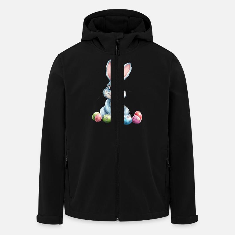 Osterhase - Recycelte Männer Softshell-Jacke von Stanley/Stella - Schwarz