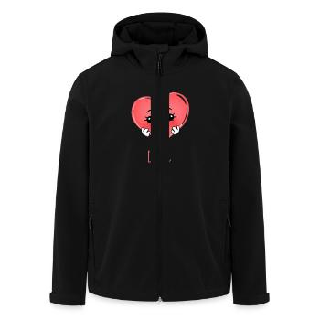 Süßes Herz Design - Recycelte Männer Softshell-Jacke von Stanley/Stella - Schwarz - Vorne - AI Model Male 185 light (185cm)