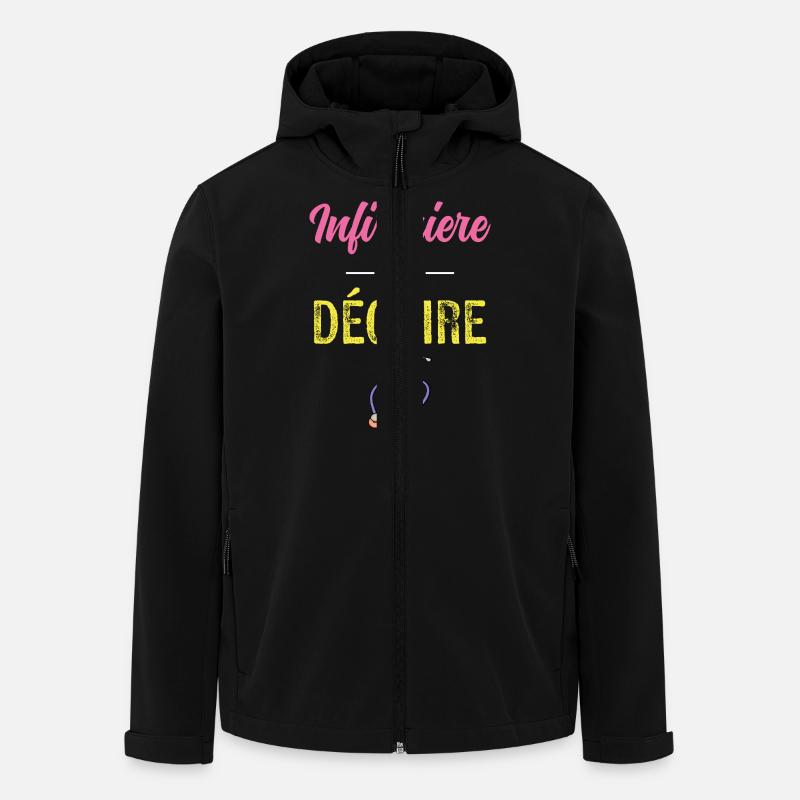 Infirmiere Qui dechire - Veste softshell homme en polyester recyclé Stanley/Stella - noir