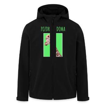 POZDRAVI DOMA MAJICA - Recycelte Männer Softshell-Jacke von Stanley/Stella - Schwarz - Vorne - AI Model Male 185 light (185cm)