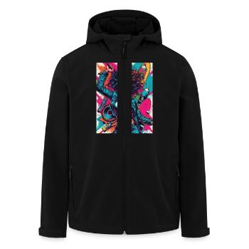 Hip Hop Urban Girl Power - Men’s Recycled Softshell Jacket by Stanley/Stella - black - Front - AI Model Male 185 light (185cm)
