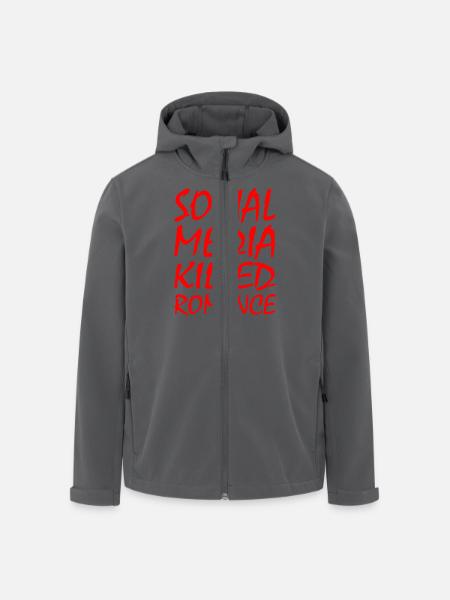 social media killed romance - Men’s Recycled Softshell Jacket by Stanley/Stella - black