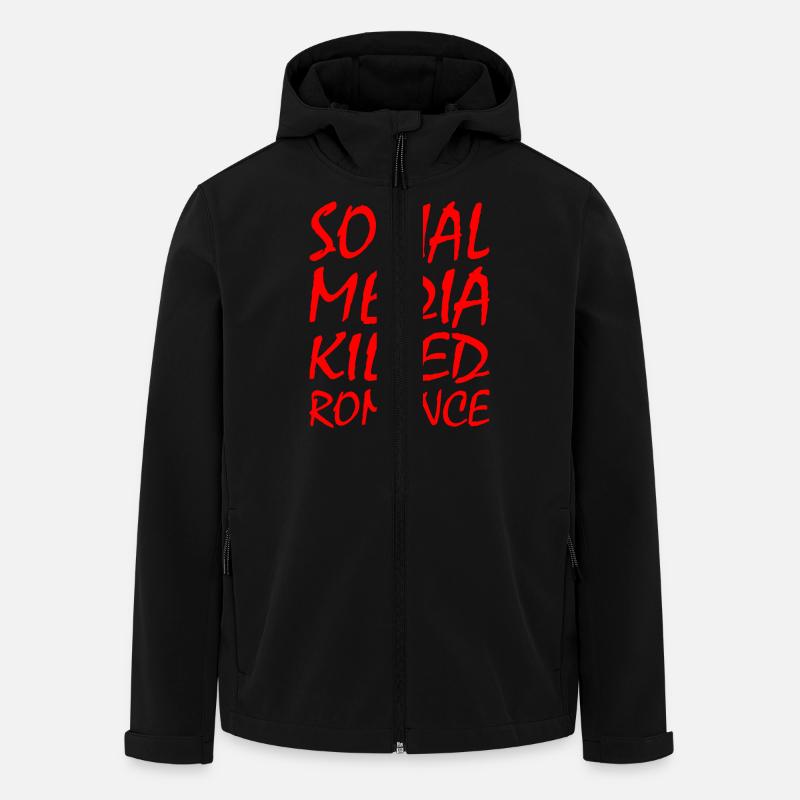 social media killed romance - Recycelte Männer Softshell-Jacke von Stanley/Stella - Schwarz
