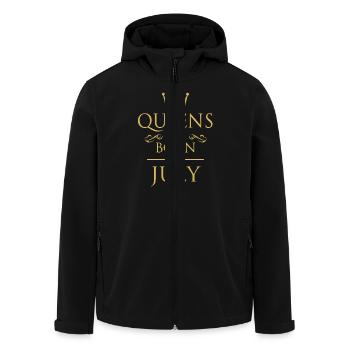Queens Are Born In July - Men’s Recycled Softshell Jacket by Stanley/Stella - black - Front - AI Model Male 185 light (185cm)